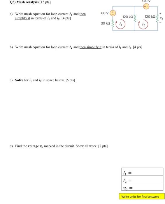 Solved this is circuit analysis. will give thumbs upyou | Chegg.com