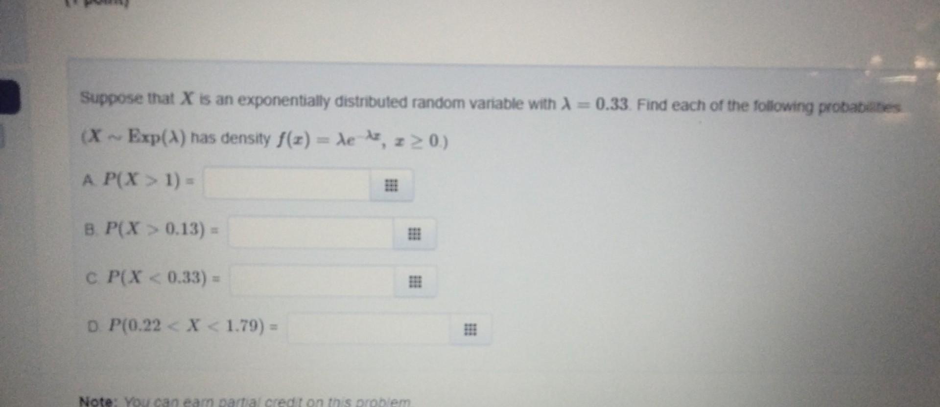 Solved Suppose That X Is An Exponentially Distribuled Random | Chegg.com