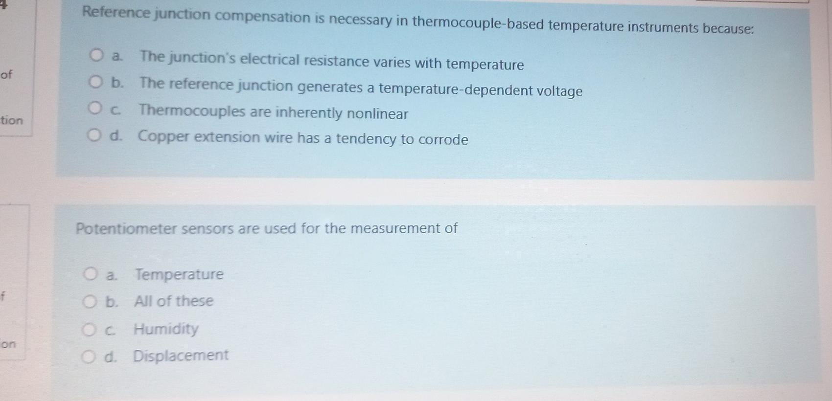 Solved Reference junction compensation is necessary in