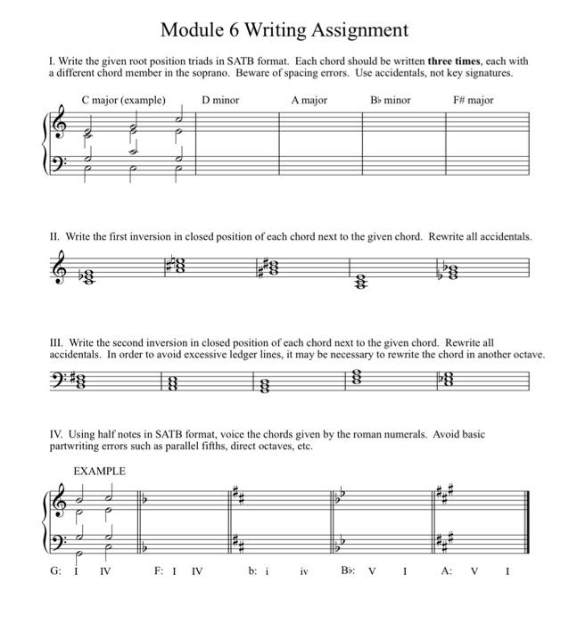 Module 6 Writing Assignment I. Write the given root | Chegg.com