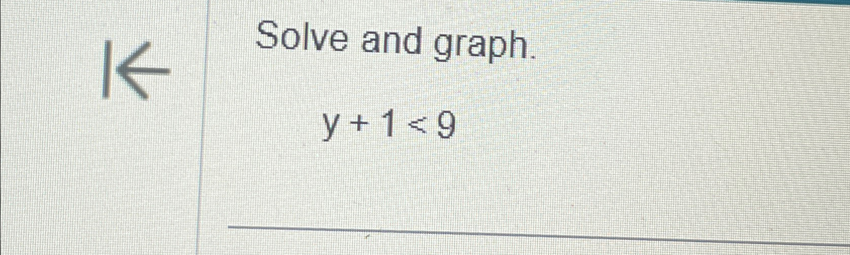 Solved Solve and graph.y+1