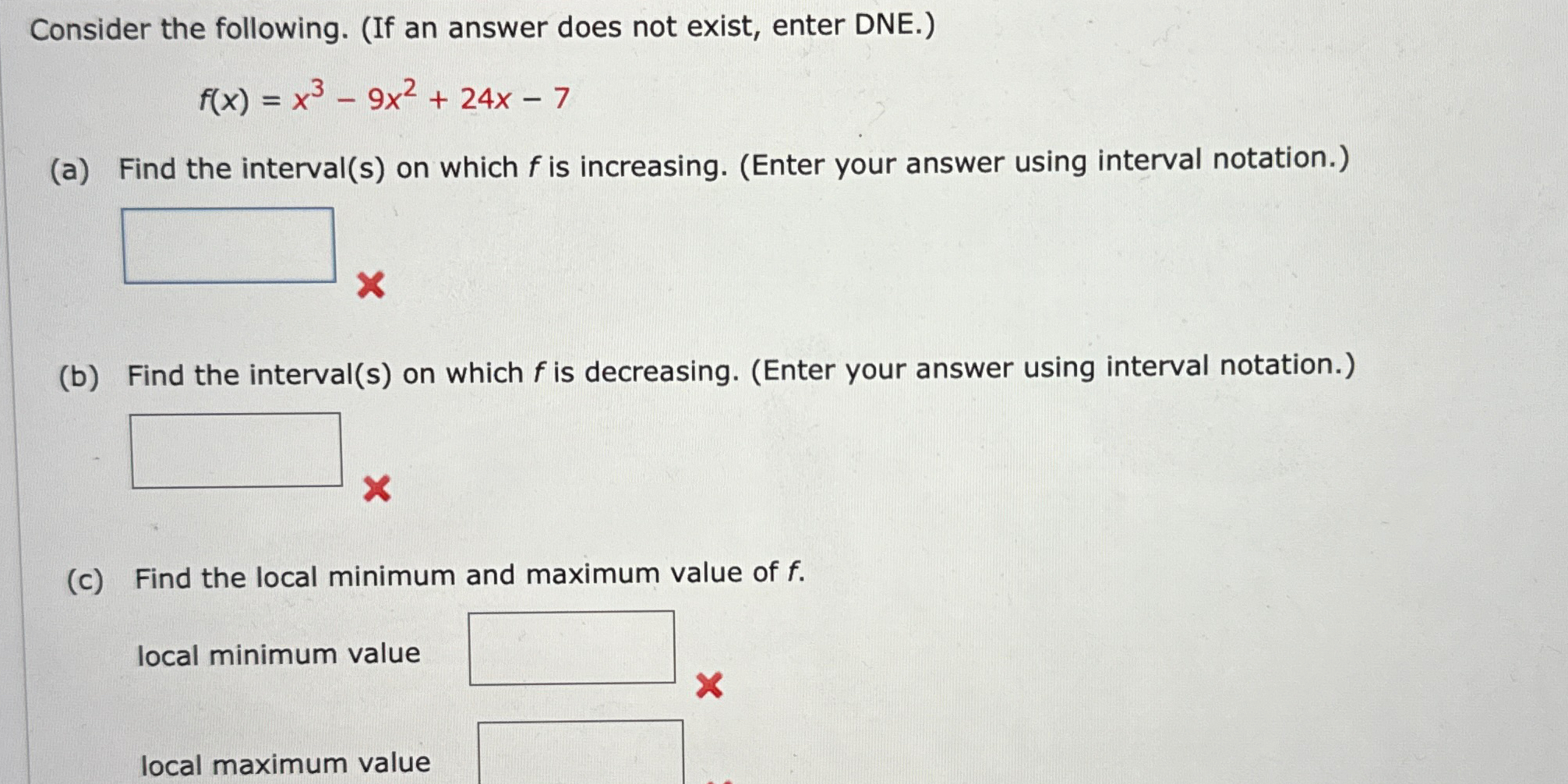 Solved Consider the following. (If an answer does not exist, | Chegg.com