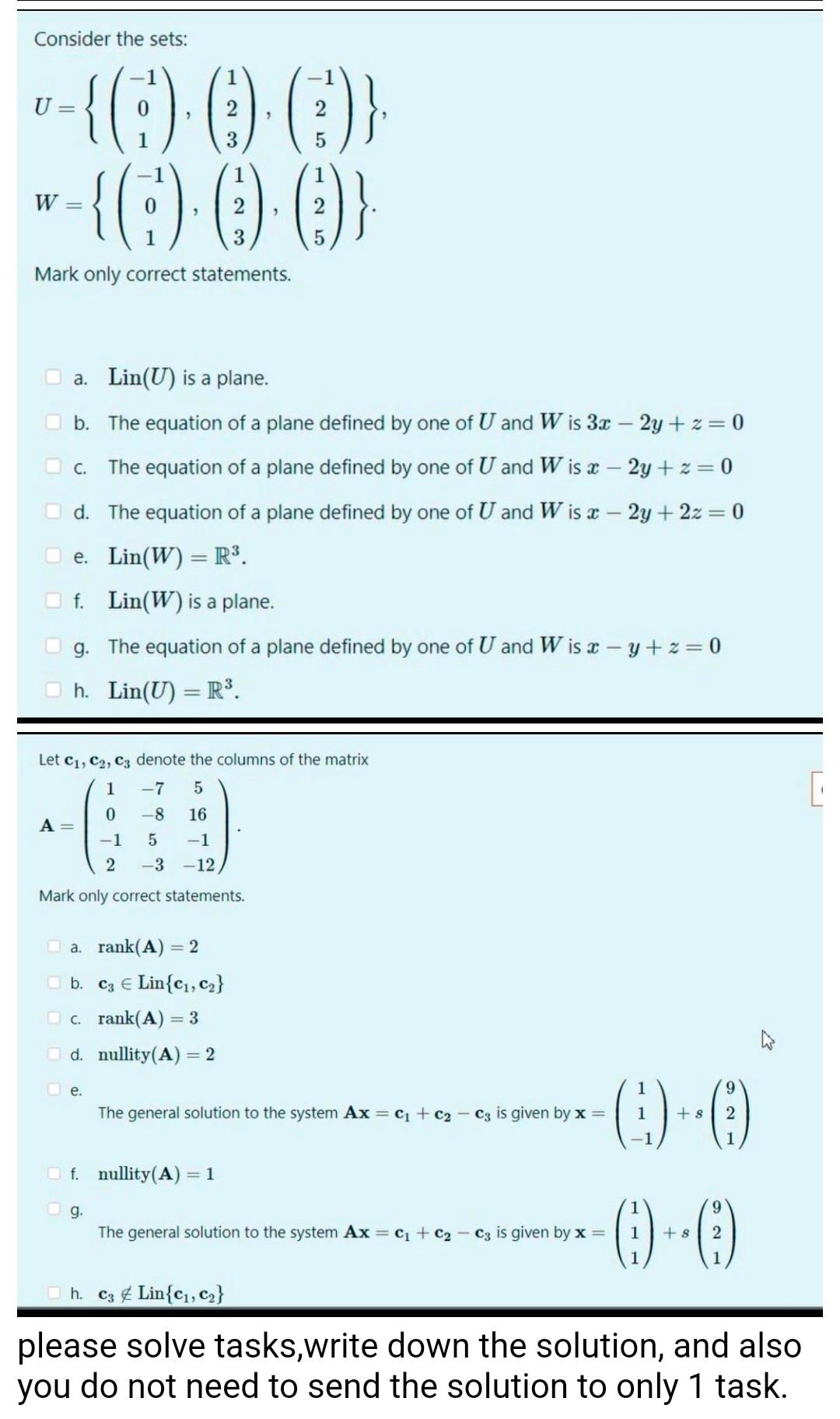 Solved Consider The Sets: | Chegg.com