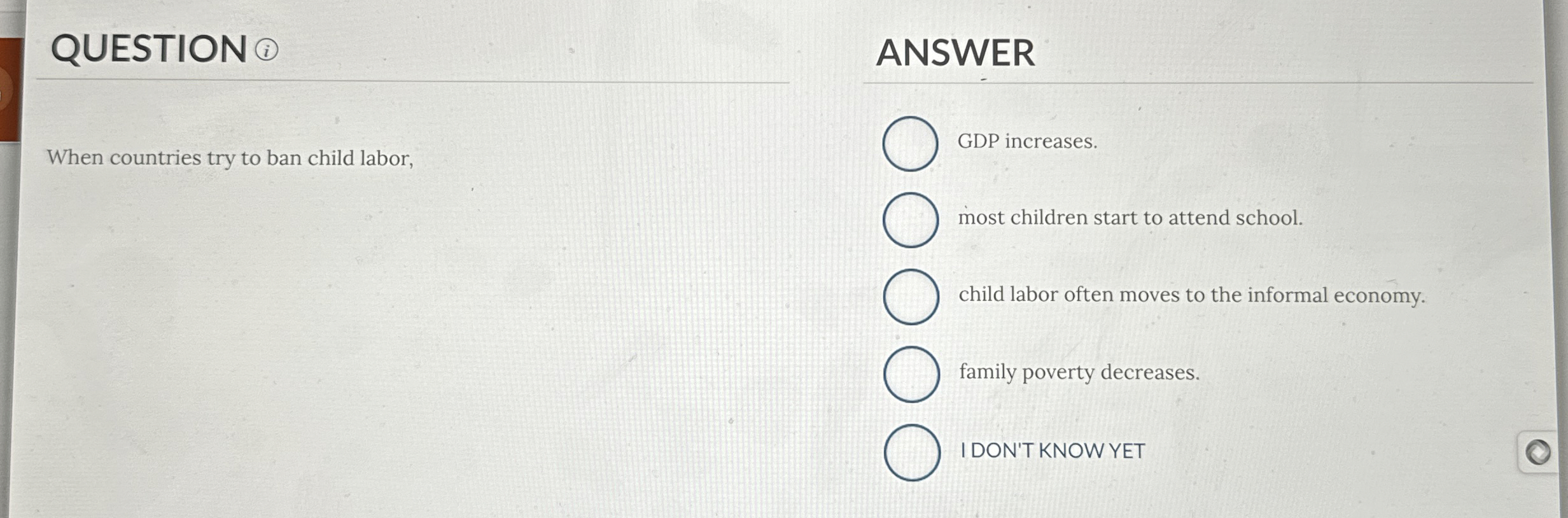 Solved QUESTION ?® When countries try to ban child