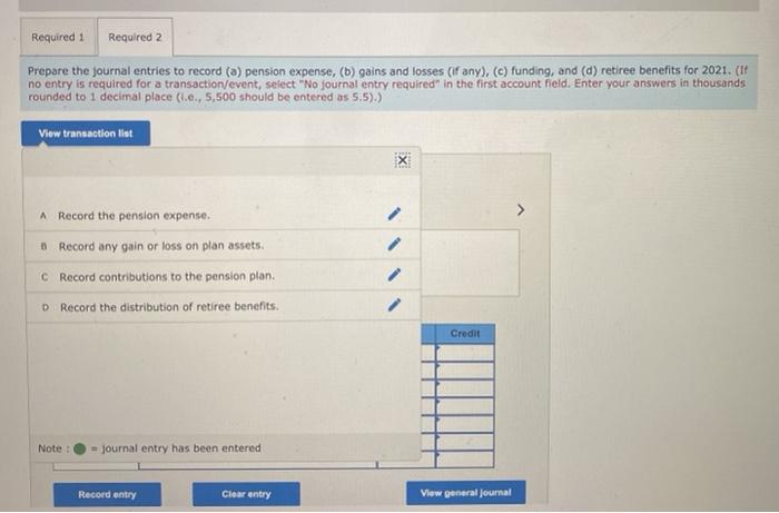 Solved Exercise 17-11 (Algo) Components Of Pension Expense; | Chegg.com