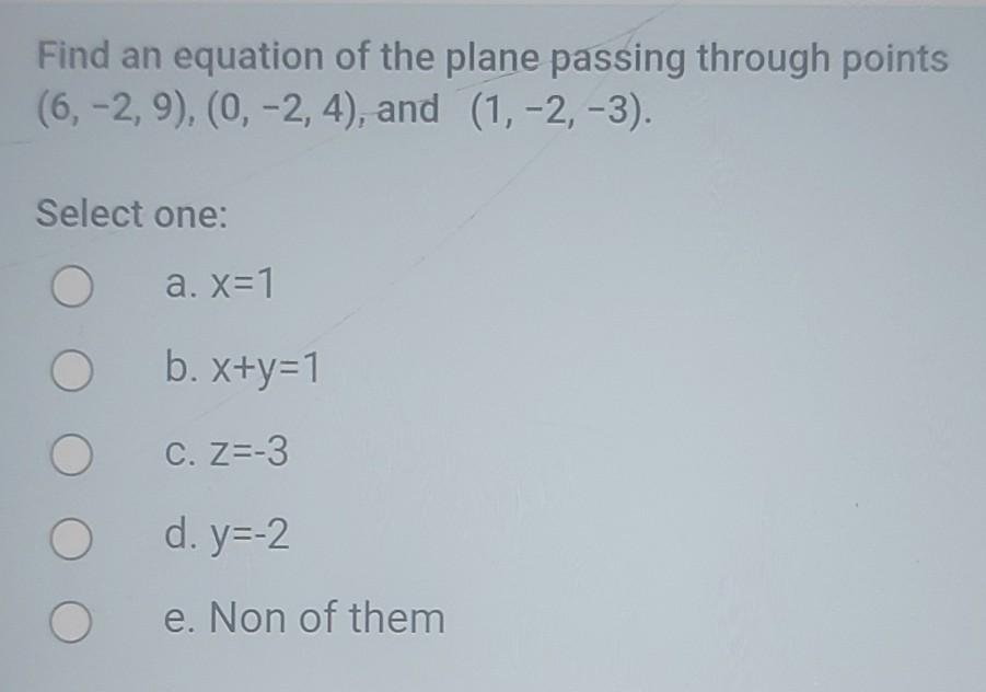 Solved Find an equation of the plane passing through points | Chegg.com