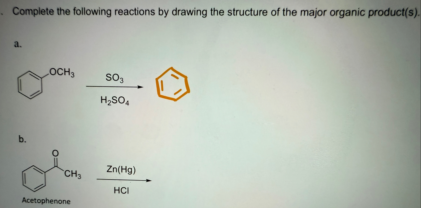 Solved Complete the following reactions by drawing the | Chegg.com