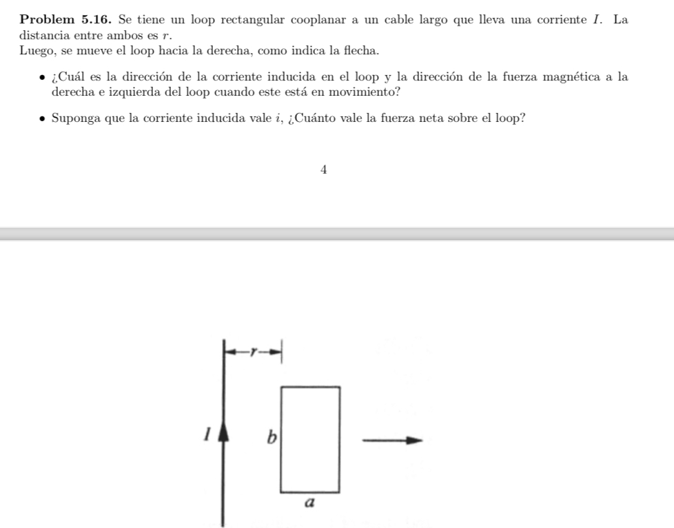 Solved Problem 5.16. ﻿Se tiene un loop rectangular cooplanar | Chegg.com