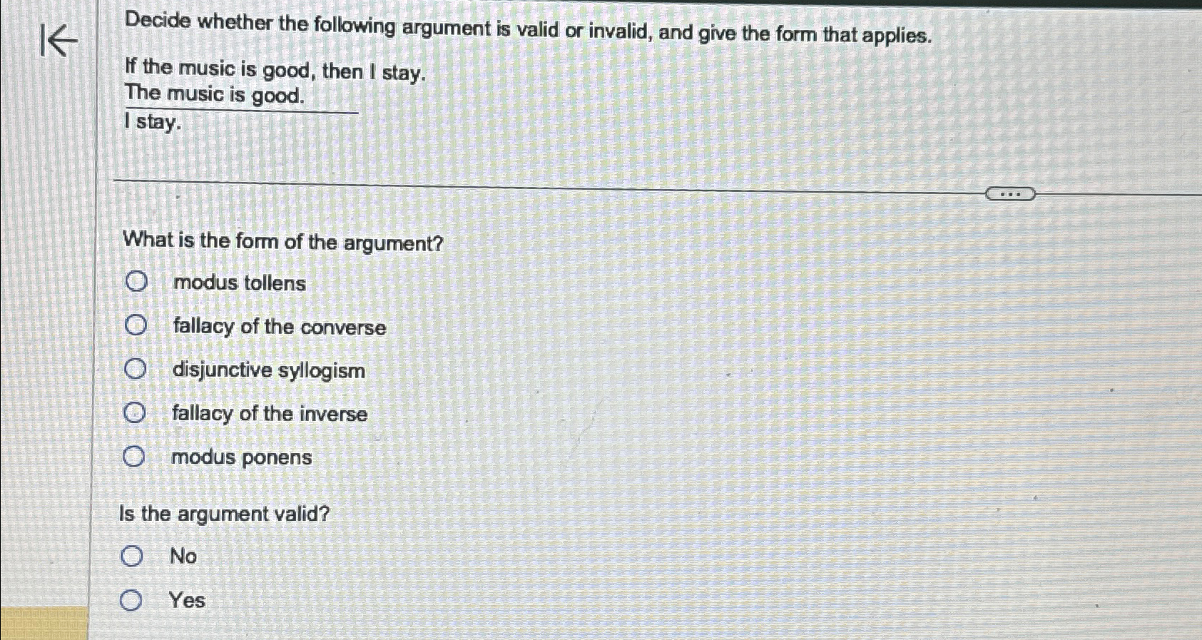 Solved Decide whether the following argument is valid or | Chegg.com