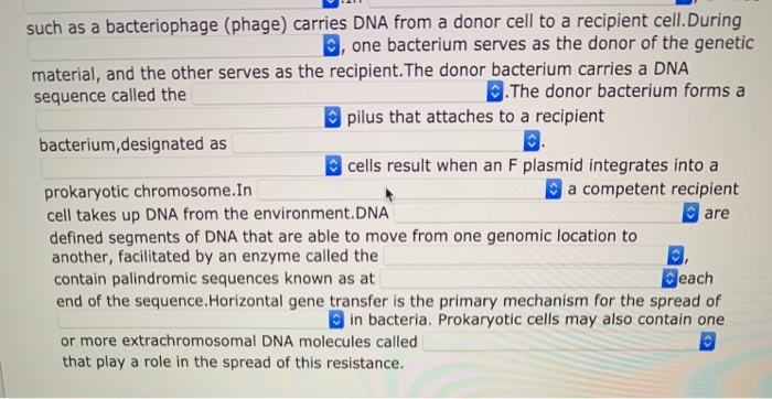 Solved such as a bacteriophage (phage) carries DNA from a | Chegg.com