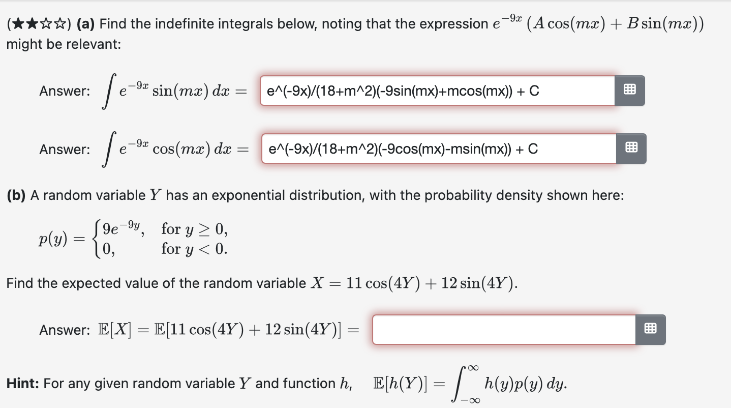 Solved (******↶ϖ) (a) ﻿Find the indefinite integrals below, | Chegg.com