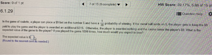 Solved Score: 0 of 1 pt 7 of 15 (6 complete) HW Score: | Chegg.com