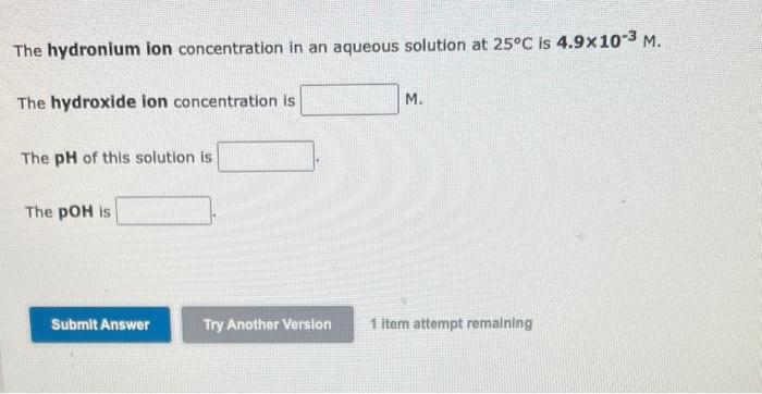 the ph of an aqueous solution decreases from 3 to 2