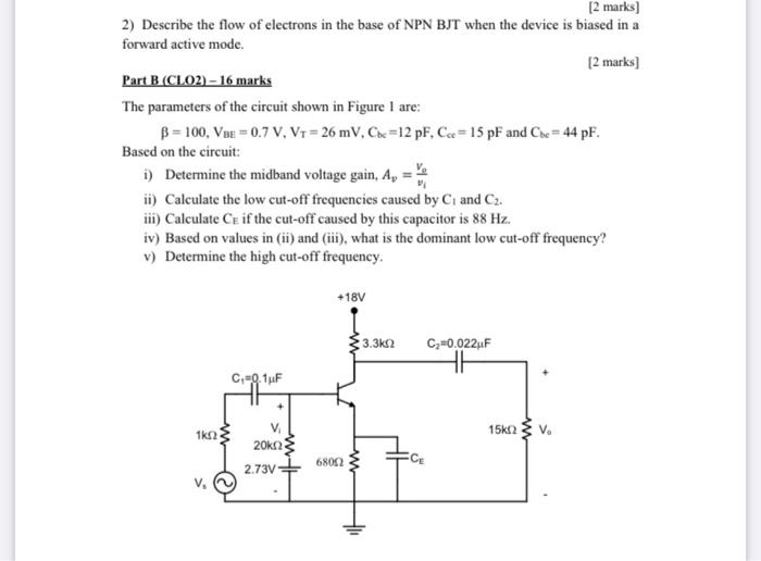 Solved [2 marks] 2) Describe the flow of electrons in the | Chegg.com