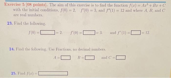 Solved Exercise 5 [08 points]. The aim of this exercise is | Chegg.com