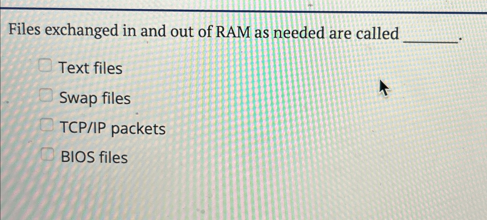 Solved Files exchanged in and out of RAM as needed are