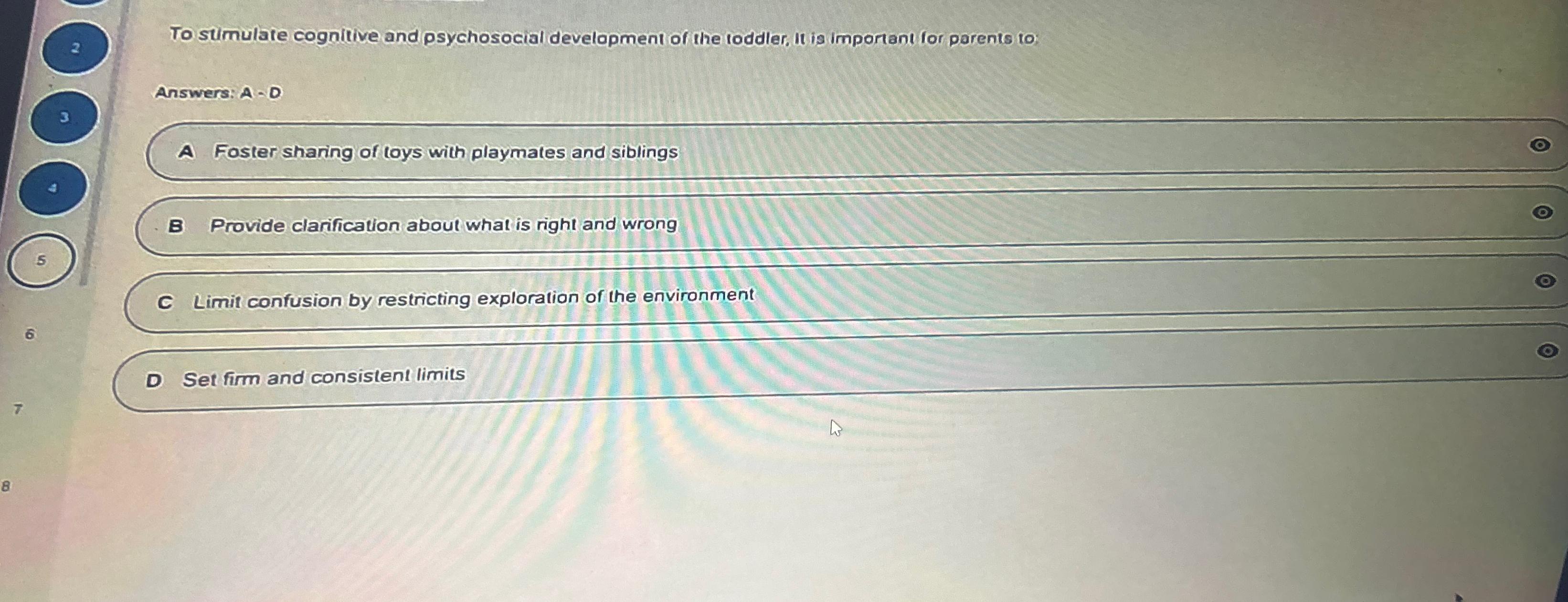 Cognitive and psychosocial discount development