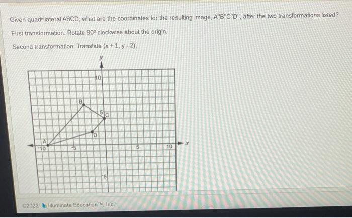 Solved Given Quadrilateral ABCD, What Are The Coordinates | Chegg.com