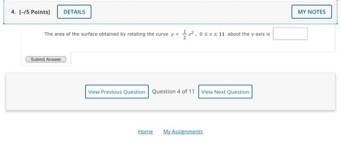 Solved The Area Of The Surface Obtained By Rotating The | Chegg.com