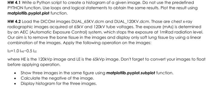 HW 4.1 Write a Python script to create a histogram of | Chegg.com