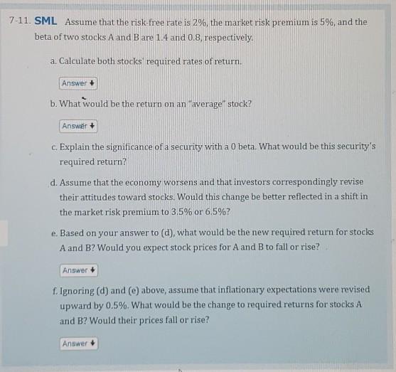 solved-7-11-sml-assume-that-the-risk-free-rate-is-2-the-chegg