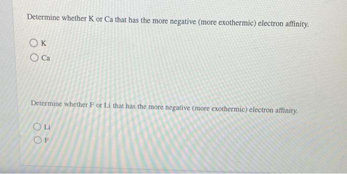 Solved Arrange the elements according to atomic radius. | Chegg.com