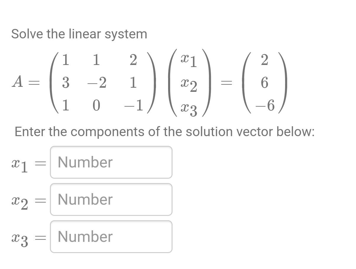 Solved Solve The Linear System | Chegg.com