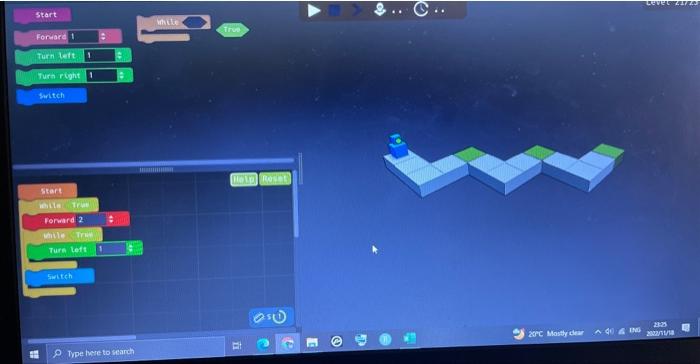 use the blocks top left to make the drone move | Chegg.com