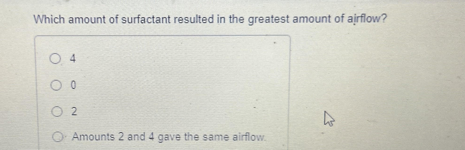 Solved Which amount of surfactant resulted in the greatest | Chegg.com