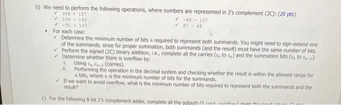 Solved B) We Need To Perform The Following Operations, Where | Chegg.com