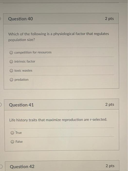 Solved Question 40 2 pts Which of the following is a | Chegg.com