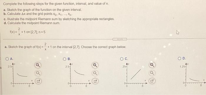 Solved Complete the following steps for the given function | Chegg.com