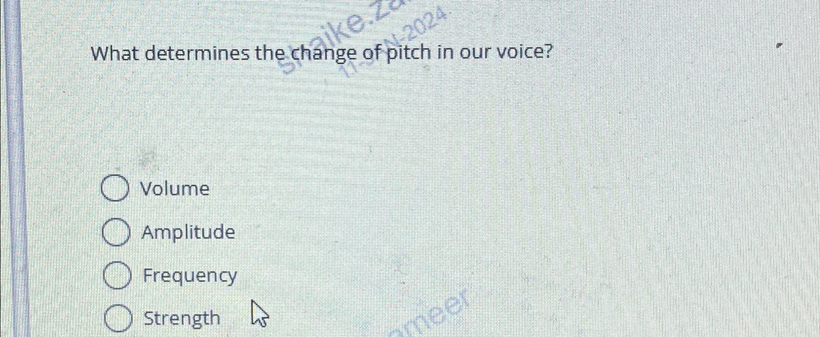 Solved What determines the change of pitch in our