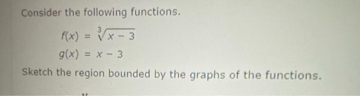 Solved Consider The Following Functions F X 3x−3g X X−3