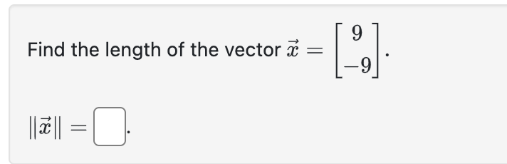 Solved Find the length of the vector | Chegg.com