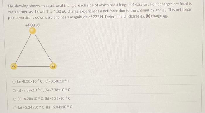 Solved The drawing shows an equilateral triangle each side