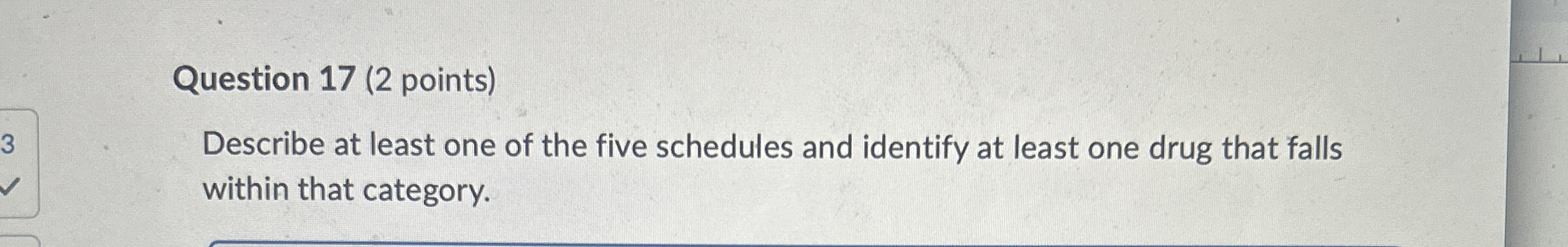 Solved Question 17 (2 ﻿points)Describe at least one of the | Chegg.com