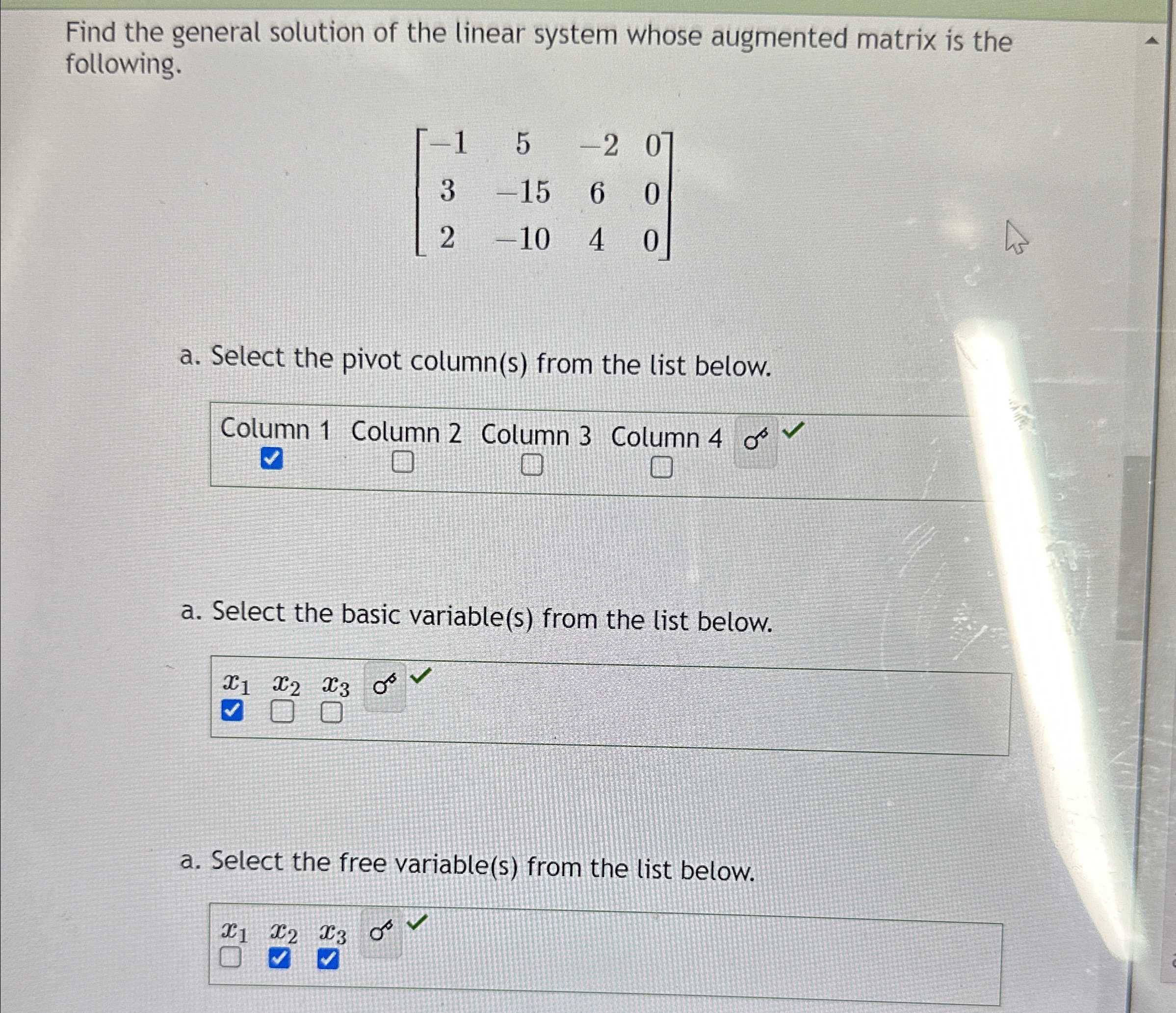 Solved Find the general solution of the linear system whose | Chegg.com