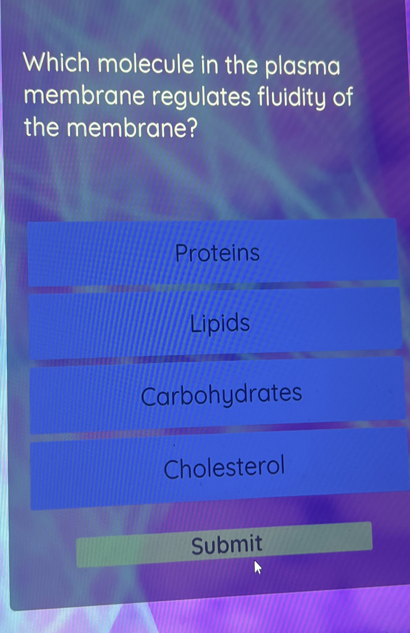 Solved Which molecule in the plasma membrane regulates | Chegg.com