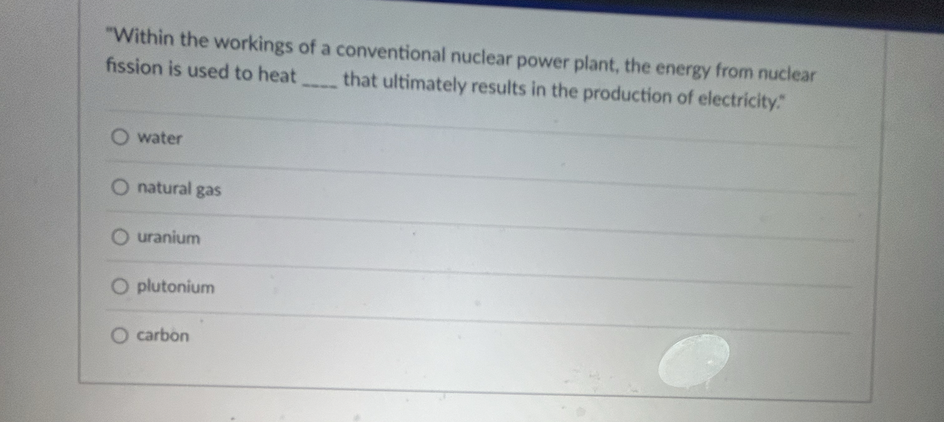 "Within the workings of a conventional nuclear power | Chegg.com