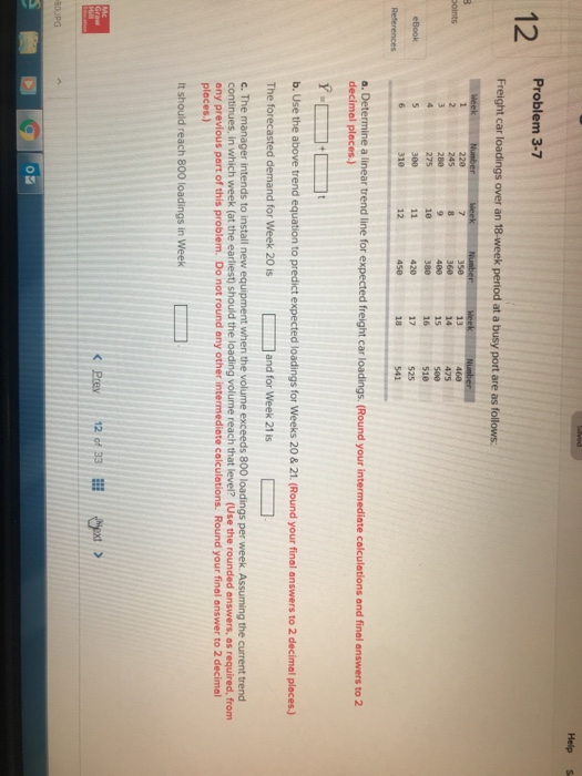 Solved Helps Problem 37 12 Freight car loadings over an