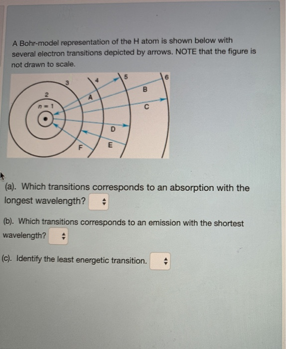 Solved A Bohr-model representation of the H atom is shown | Chegg.com