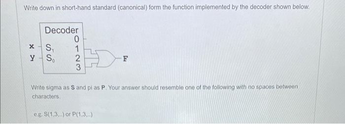 Solved Write down in short-hand standard (canonical) form | Chegg.com