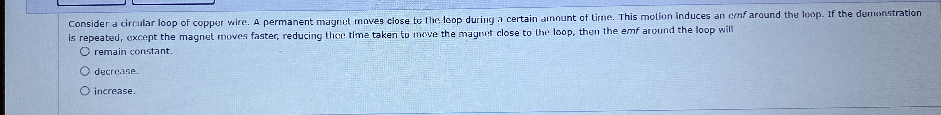 Solved Consider a circular loop of copper wire. A permanent | Chegg.com