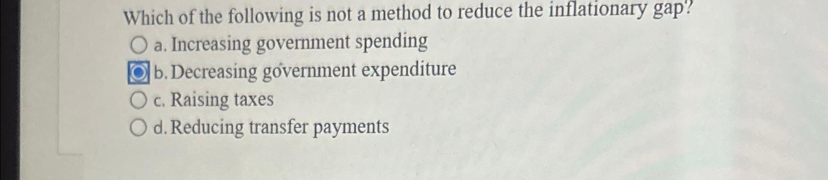 Solved Which of the following is not a method to reduce the | Chegg.com