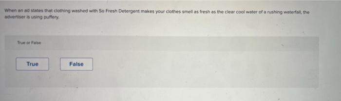 Solved When an aid states that clothing washed with So Fresh | Chegg.com