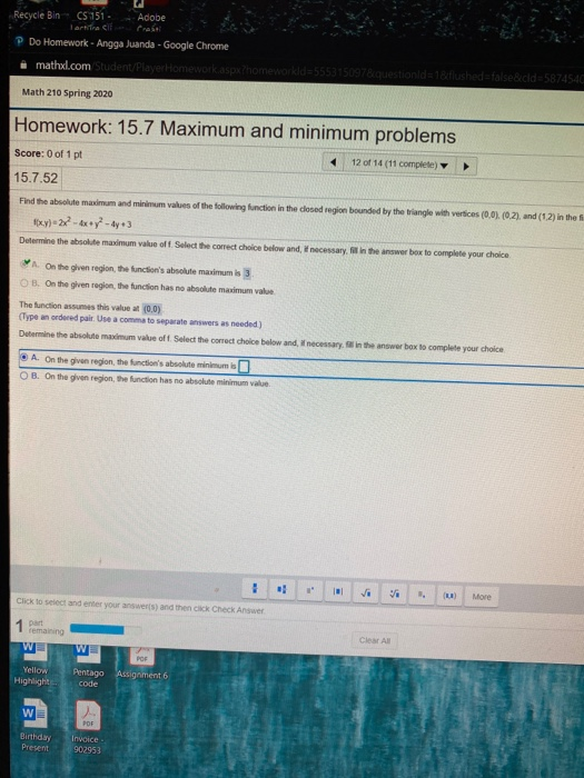 Recycle Bin C5151 - Adobe P Do Homework - Angga | Chegg.com