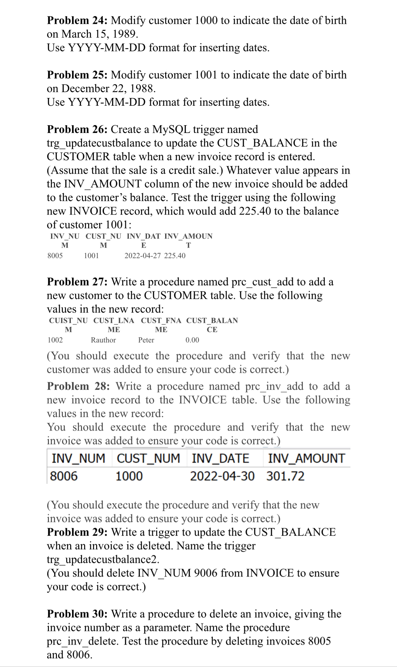 1. ﻿Use SQL to create a table manually 2. ﻿Use SQL | Chegg.com image.
