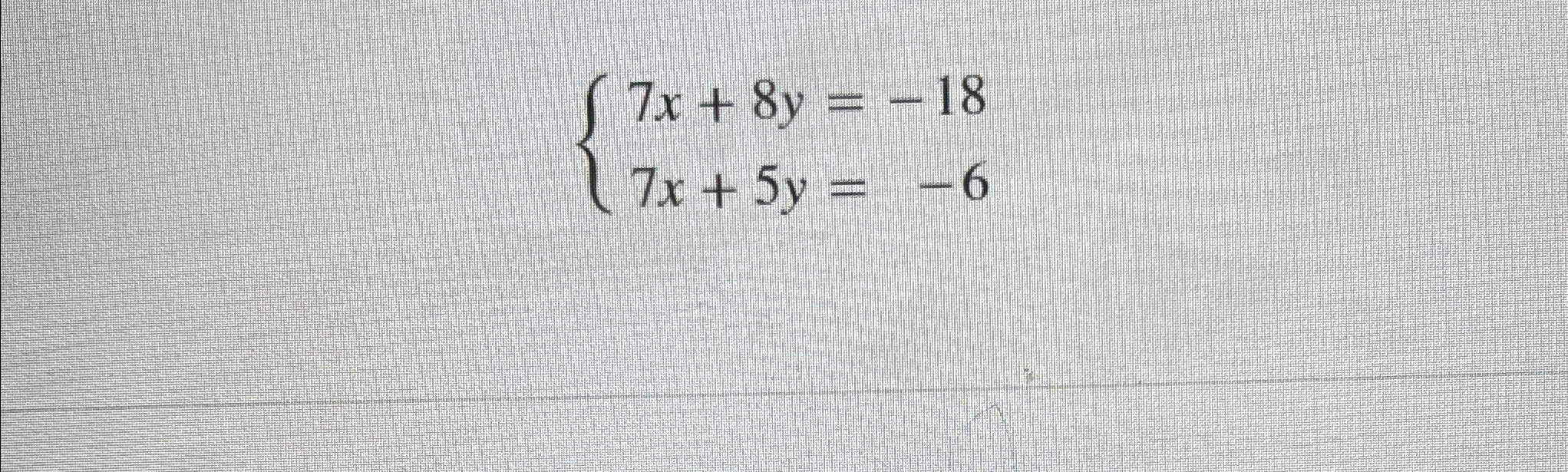 Solved use the substitution method to solve this system of | Chegg.com