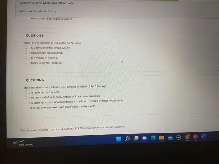 Solved QUESTION 1 Behaviour that is reflexive or automatic | Chegg.com
